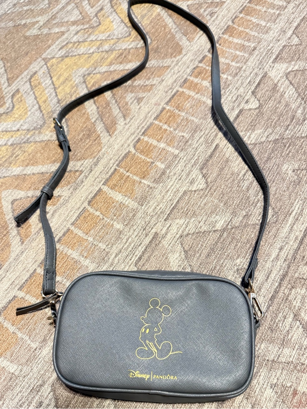 Disney x Pandora Crossbody Bag with Gold Mickey Accent
